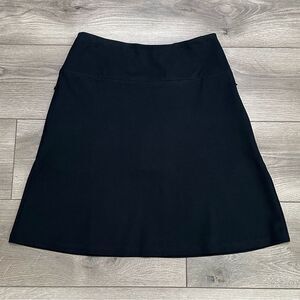Betabrand 20” High Rise A-Line‎ Black Work Travel Career Skirt Skort Size Small
